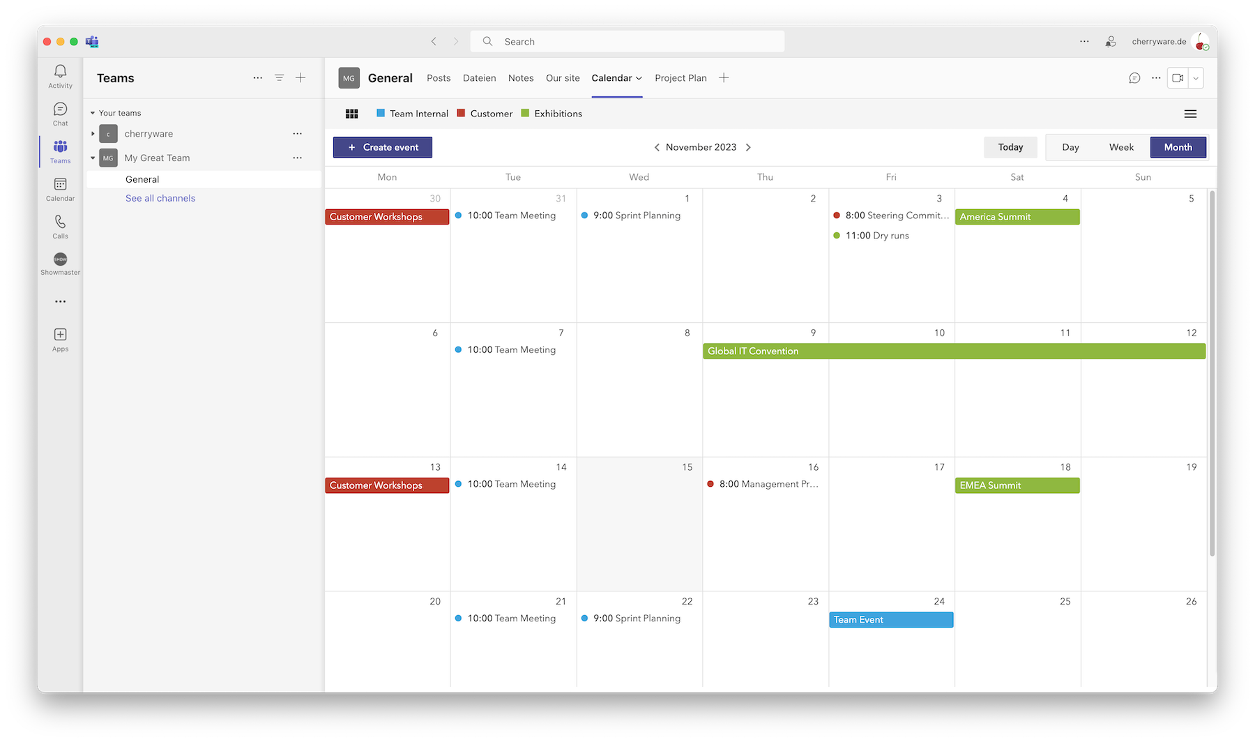 Shared Calendar for Microsoft Teams